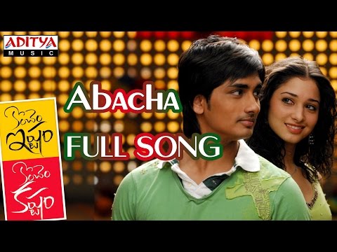 Konchem Ishtam Konchem Kashtam Movie Abacha Full Song || Siddharth, Tamanna