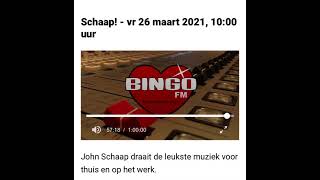 Bedankt john schaap Bingo FM RTV Utrecht.