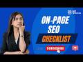 On Page SEO Checklist ✅ | Rank #1 on Google with On Page SEO (Step by Step Guide)