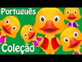 Cinco Patinhos (Five Little Ducks) | Canções infantis em português | ChuChuTV Coleção