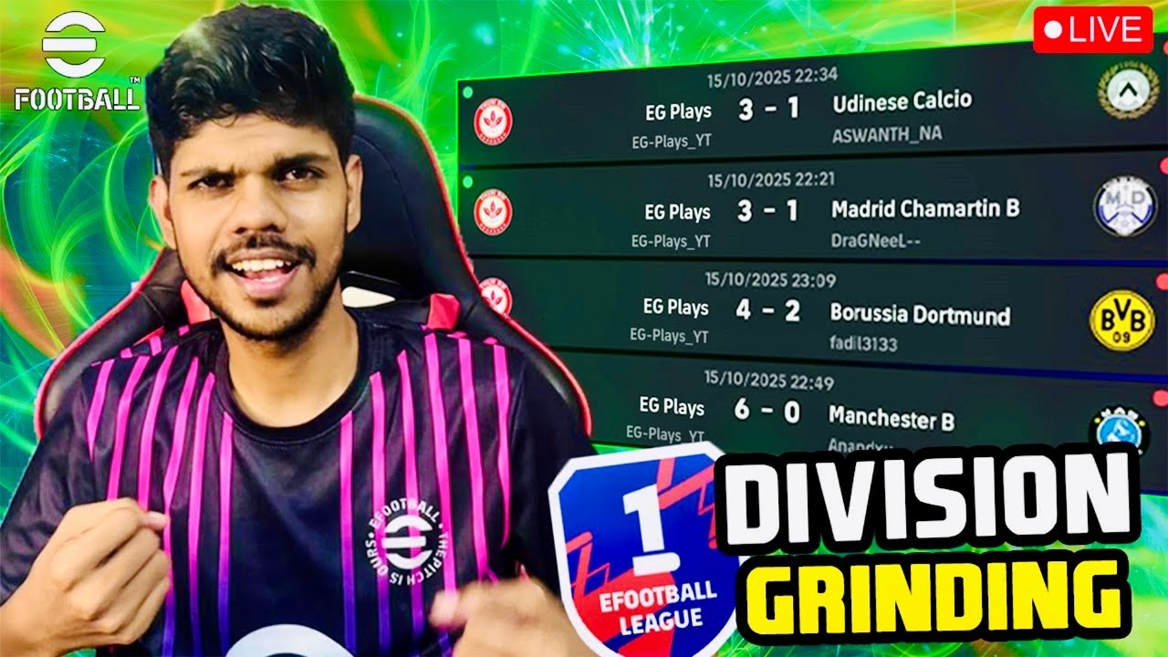🔴 LIVE Division Grinding | eFootball 2025 Live Gameplay | EG Plays