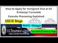 How to apply for immigrant visa  uscis stage  nvc stage  consulate and embassy stage