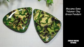 Mokume Gane Green Polymer Clay Pendant - Jewelry Making Tutorial