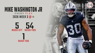 Information Mike Washington Jr Week 3 Highlights vs Saints | Every Run Update