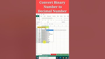 Convert Binary to Decimal Number in excel #viral #excel #shortvideos #trading #mexcel #ytshorts