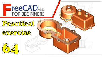 FreeCAD Beginners tutorial: practical exercise 64 - studycadcam model