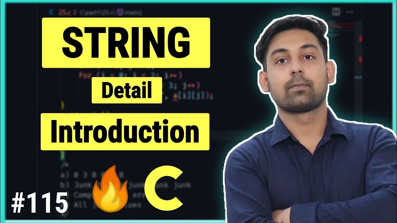 String | Detail Introduction In C | How String Works | Explain In Hindi ...