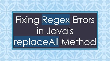 Fixing Regex Errors in Java