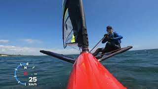 Waszp foiling gybe fail