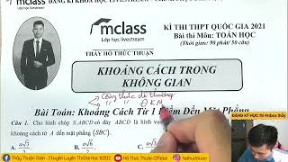 TUYỆT KĨ CÔNG THỨC DỄ THƯƠNG DIỆT GỌN KHOẢNG CÁCH TỪ ĐIỂM ĐẾN MẶT TRONG KO GIAN