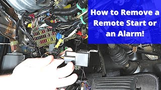 How to remove an aftermarket car alarm or remote car starter from ANY car!
