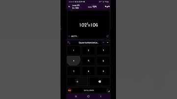 Math Tricks - Training mode - Square numbers between 100 and 109 - level 083 (Number Keyboard)