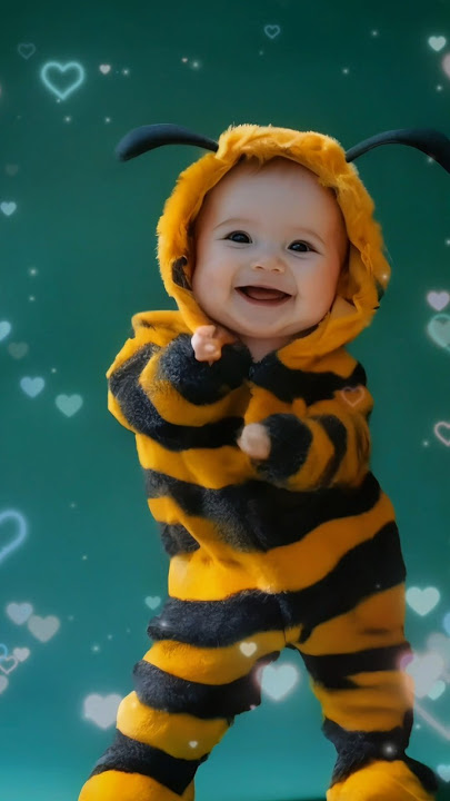 Happy Baby Laughing and Dancing with Fun