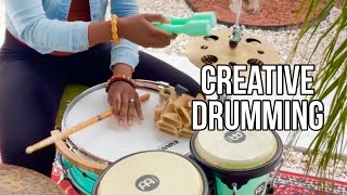 Creative Drumming on Tiny Drum Set | Ezekiel John ~ Okay | Drum Cover