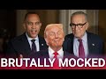 White House hilariously troll Chuck Schumer and Hakeem Jeffries as trick or treaters
