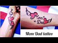 Easy Tattoo of Mom Dad