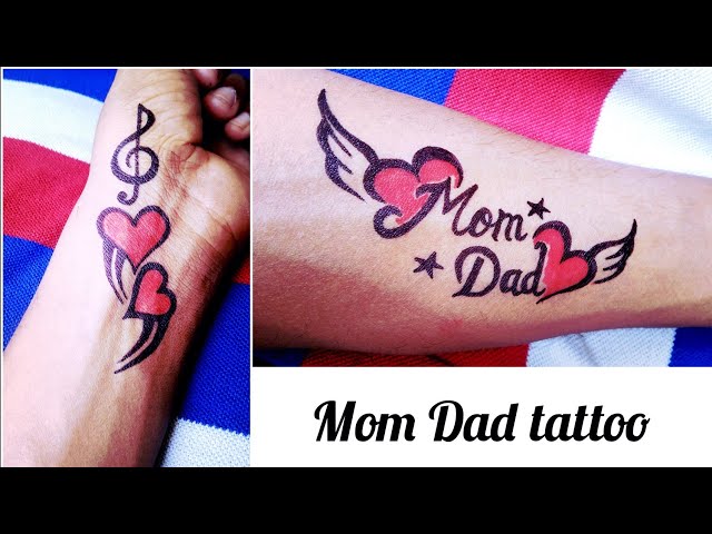 Mom Dad Tattoo Designs  Wrist Mom Dad Tattoos  Ace Tattooz