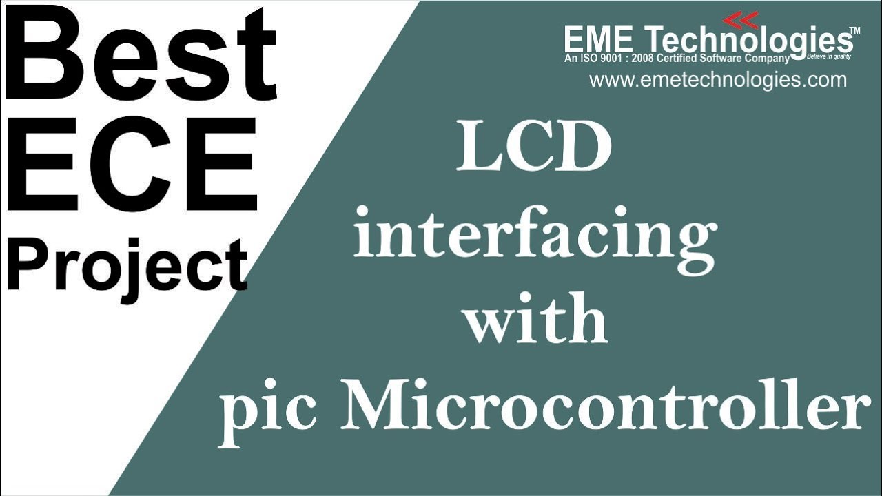 LCD interfacing with pic Microcontroller - YouTube
