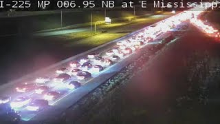 NB I-225 closed for crash