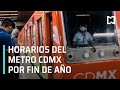 Metro CDMX operará 31 de diciembre y 1 de enero con horario especial - Por las Mañanas