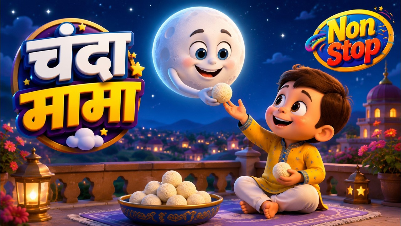 Chanda Mama Dur Ke | चंदा मामा | Hindi Kids Rhyme | Tam Tam