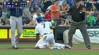 SD@NYM: Reyes takes third on a wild pitch, error
