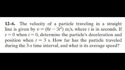 12–6. The velocity of a particle traveling in a straight line is given #HibbelerDynamics15thEdition
