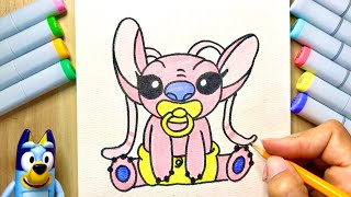 How to draw Baby Angel from LILO and Stitch