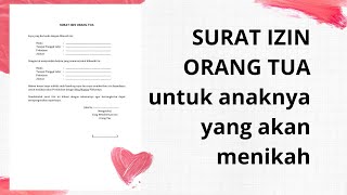Surat Izin Orang Tua Menikahkan Anaknya