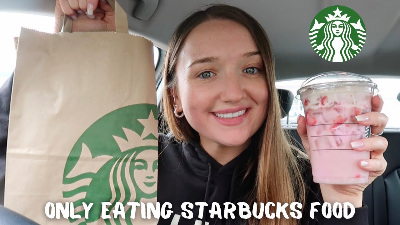 ONLY EATING FOOD FROM STARBUCKS FOR 24 HOURS | trying the new pink coconut drink