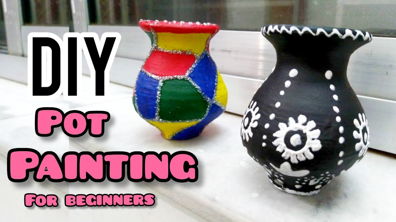 Two Easy POT PAINTING For Beginners YouTube
