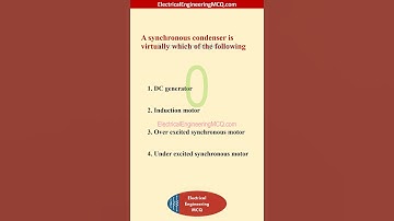 A synchronous condenser is virtually which of the following - Electrical Engineering MCQ