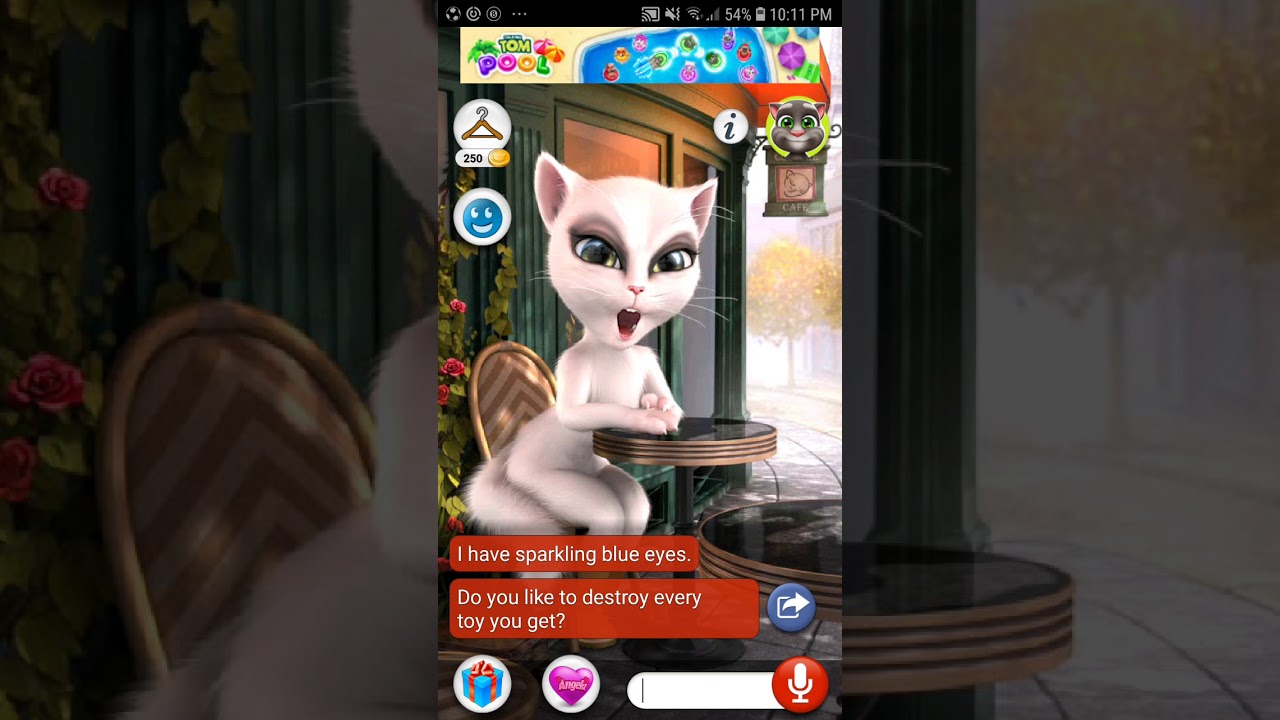 I got an old version of talking angela and it was weird af