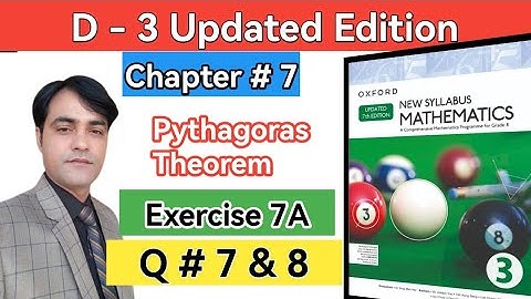 Exercise 7A Question 7 & 8 II Oxford New Syllabus Mathematics Book 3 Updated Edition #taleem