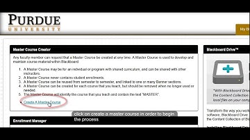 Creating a Master Course - Blackboard Learn