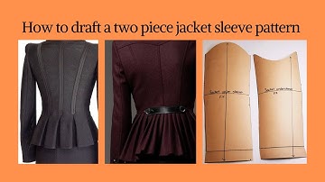 How to draft a two piece sleeve pattern/Pattern making.