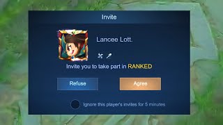 Lancee Lott Invited Me To Play In Ranked Game 🔥 Mlbb