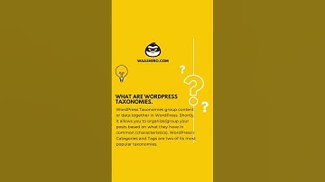 What are WordPress Taxonomies.