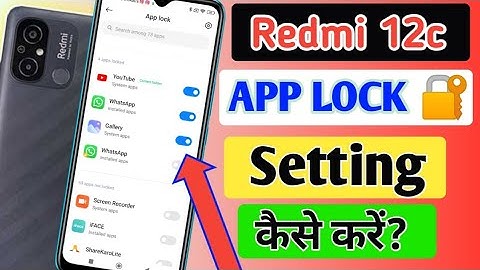 Redmi 12C Mein Applock kaise lagea | how to App lock in Redmi 12c/Applock setting/privacy lock