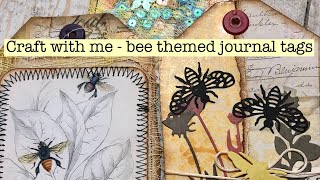 Craft along with me - bee themed tags