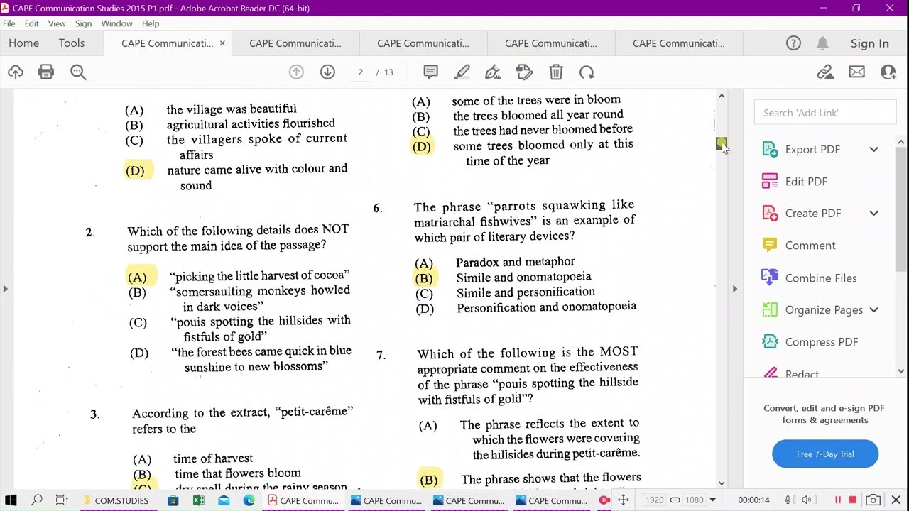 CAPE COMMUNICATION STUDIES PAPER 1-2015