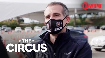 LA Mayor Garcetti Visits COVID-19 Vaccination Site at Dodger Stadium | THE CIRCUS | SHOWTIME