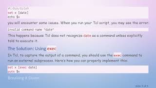 How to Perform Command Substitution in tclsh