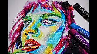 문교 일반 오일 파스텔 48색 인물화_Mungyo pastels 48 colors Portrait