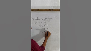Why anything power zero is 1??