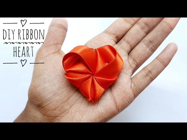 DIY Ribbon Heart, Step By Step Tutorial To Make A Handmade Ribbon Heart