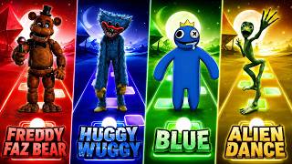Freddy Fazbear vs Huggy Wuggy vs Blue vs Alien Dance Tiles Hop Battle 2026 screenshot 2