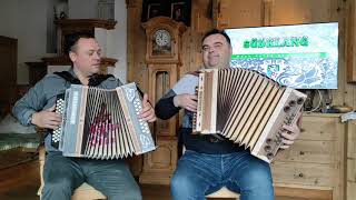 Andreas Brugger Ursprung Buam und Rene von Südklang Harmonika - Pretuler Polka