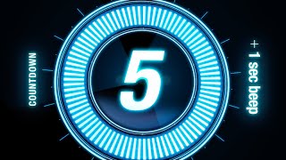 5 seconds Countdown Timer \/ with Beep Every 1 sec 🔵