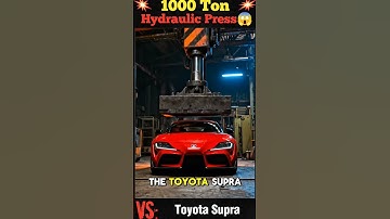 When Power Meets Perfection 💥 Toyota Supra vs 1000 Ton Hydraulic Press | Satisfying 8s Shorts #cars